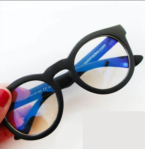 NEW! Blue Light-blocking Gadget Glasses - Black Round Matte Finish ...